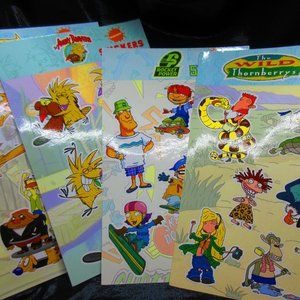 Angry Beavers Rocket Power CatDog Wild Thornberries Stickers Nick Box EXCLUSIVE